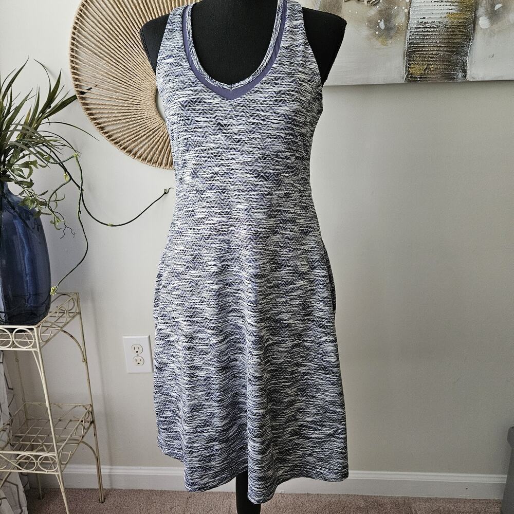 MPG Small Athletic Dress Sleeveless Racerback Purple White Bra